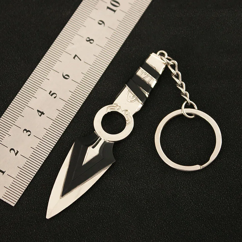 Valorant senjata gantungan kunci JETT Kunai 9cm Model Melee Reaver pisau Alloy permainan logam periferal pedang Samurai hadiah mainan untuk anak laki-laki