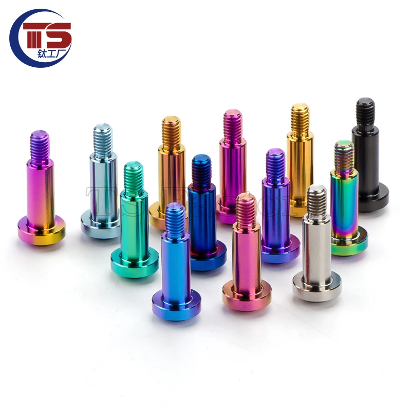 TS 2and 10pcs Titanium Factory Air Filter Cover Bellows Front Titanium Alloy Screw M5*25 Vehicle Shell Chain Cover Tie Rod
