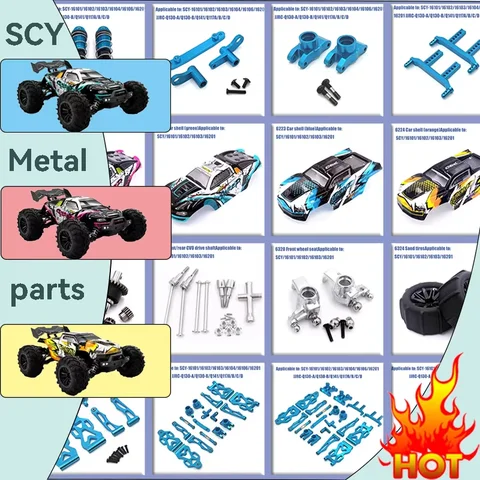 업그레이드된 금속 예비 부품 모델 4WD/오리지널 예비 부품 6312 6313 6314 SCY 16101 16102 16103 16201 16101 Pro RC카 1:16 블루