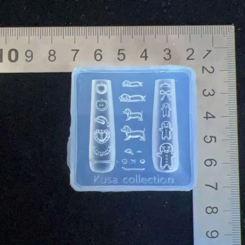 قالب رجل الزنجبيل من السيليكون ثلاثي الأبعاد الشفاف، تحسينات فن الأظافر، مشغولات مجوهرات ذاتية الصنع، أدوات تصميم مانيكير #6