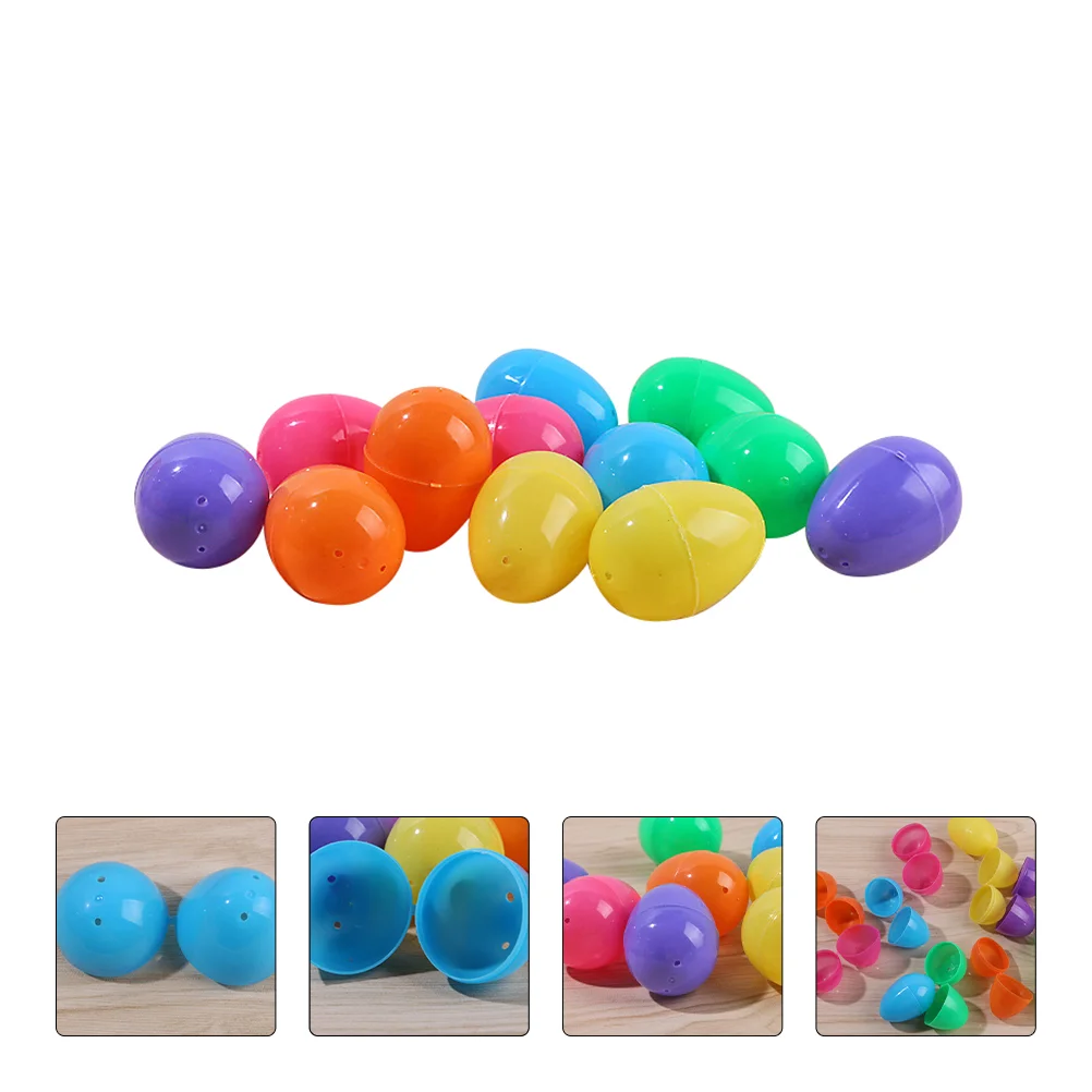 24 PCS Imitation Eggs Bulk Toys Kids Fillable Bulk Eggs Gift Filled Easter Egg Plastic Musical Maracas Egg Child