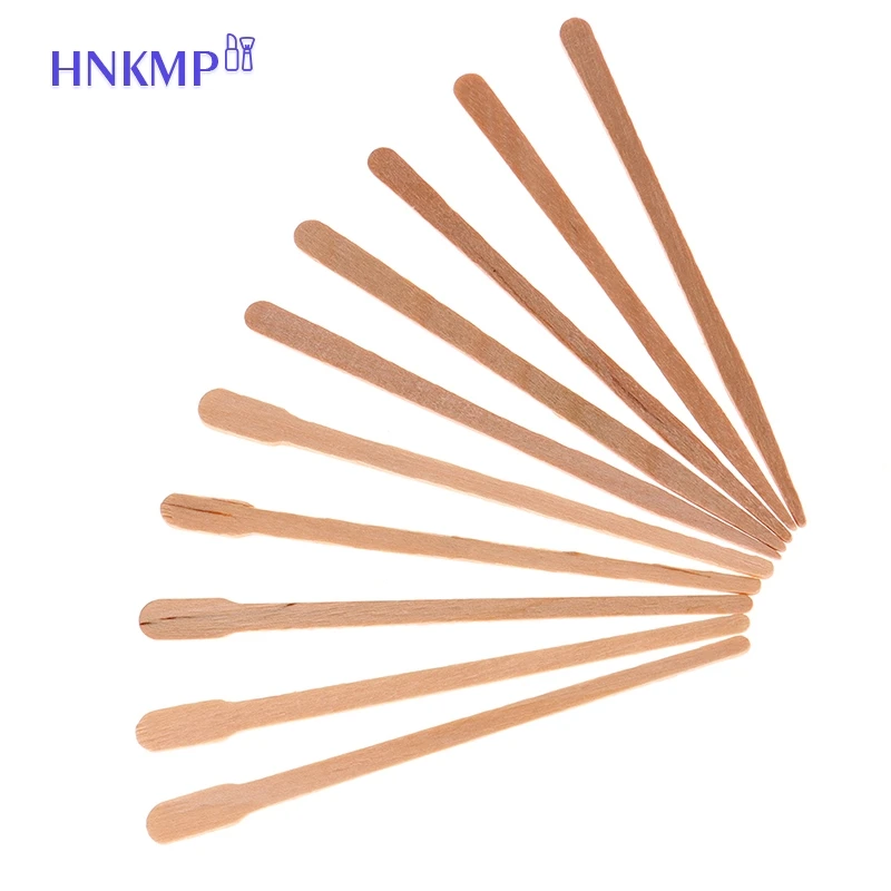 100Pcs Woman Wooden Hair Removal Stick Disposable Depilation Spatula Wax Sticks Wood Face Eyebrows Waxing Spatula Beauty Tool