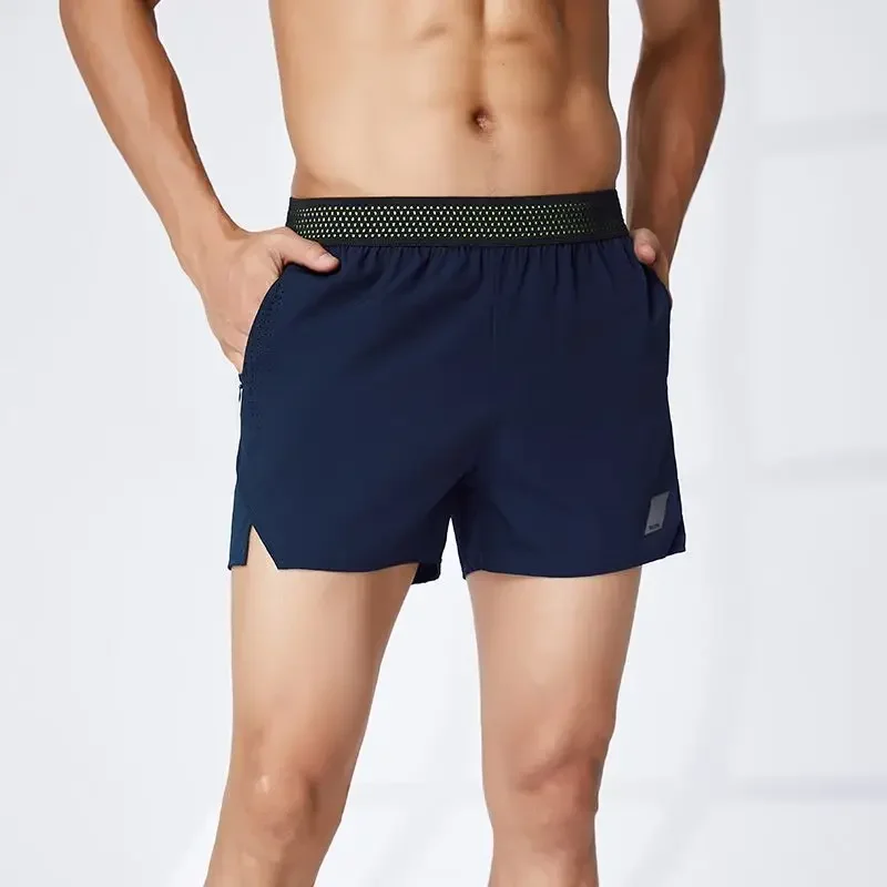 

Men Quick Dry Running Shorts 90 Nylon Lightweight Gym Shorts with Zipper Pocket for Fitness Casual Wear