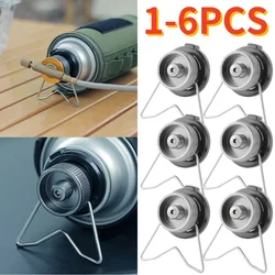Butane Adapter with Bracket Camping Stove Converter Connector Screw Valve Output Nozzle Bottle Adapter Gas Tank Conversion Head