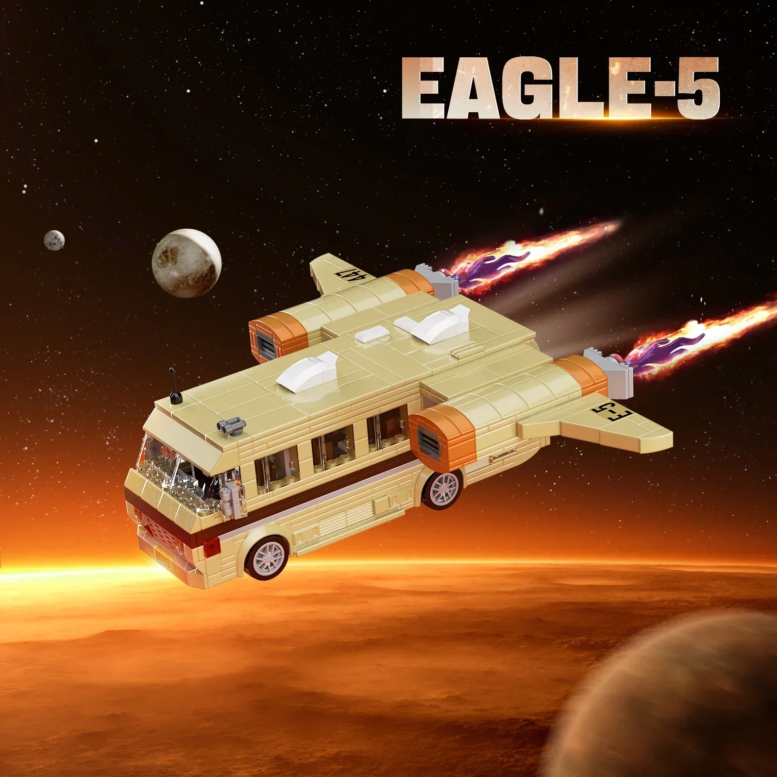 Spaceballed Eagle 5 Bricks Building Blocks Sets Car Model Toy With Wing Aerocraft Spacecraft Building Toy for Kids Gifts