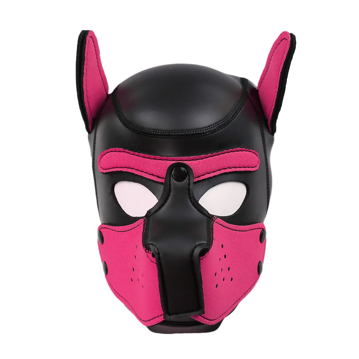 Xl code merk nieuw vergroten grote maat puppy cosplay gewatteerde rubberen hoofdkapmasker met oren voor mannen vrouwen hond rollenspel