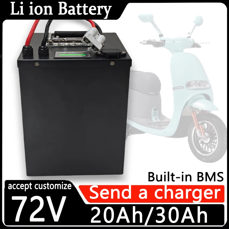 

Lithium ion Battery Rechargeable 72V 20Ah 30Ah with Bluetooth BMS 20S for 500W 800W 1000W 2000W Skateboard Two Wheeler EV