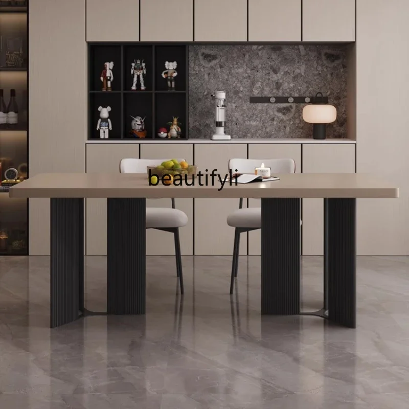 

X188Stone Plate Table Dining Table Full Support Bottom Plate Household Designer Sample Room Rectangular