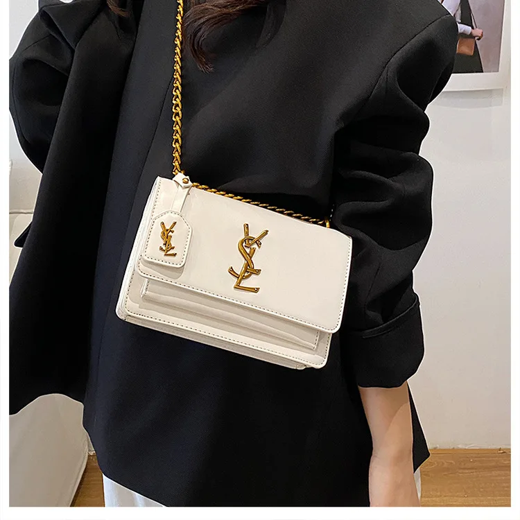  حقيبة كروس جلدية كلاسيكية لعام 2025، محفظة كتف صغيرة مع حزام سلسلة، حقيبة يد للحفلات الرجعية للنساء #3