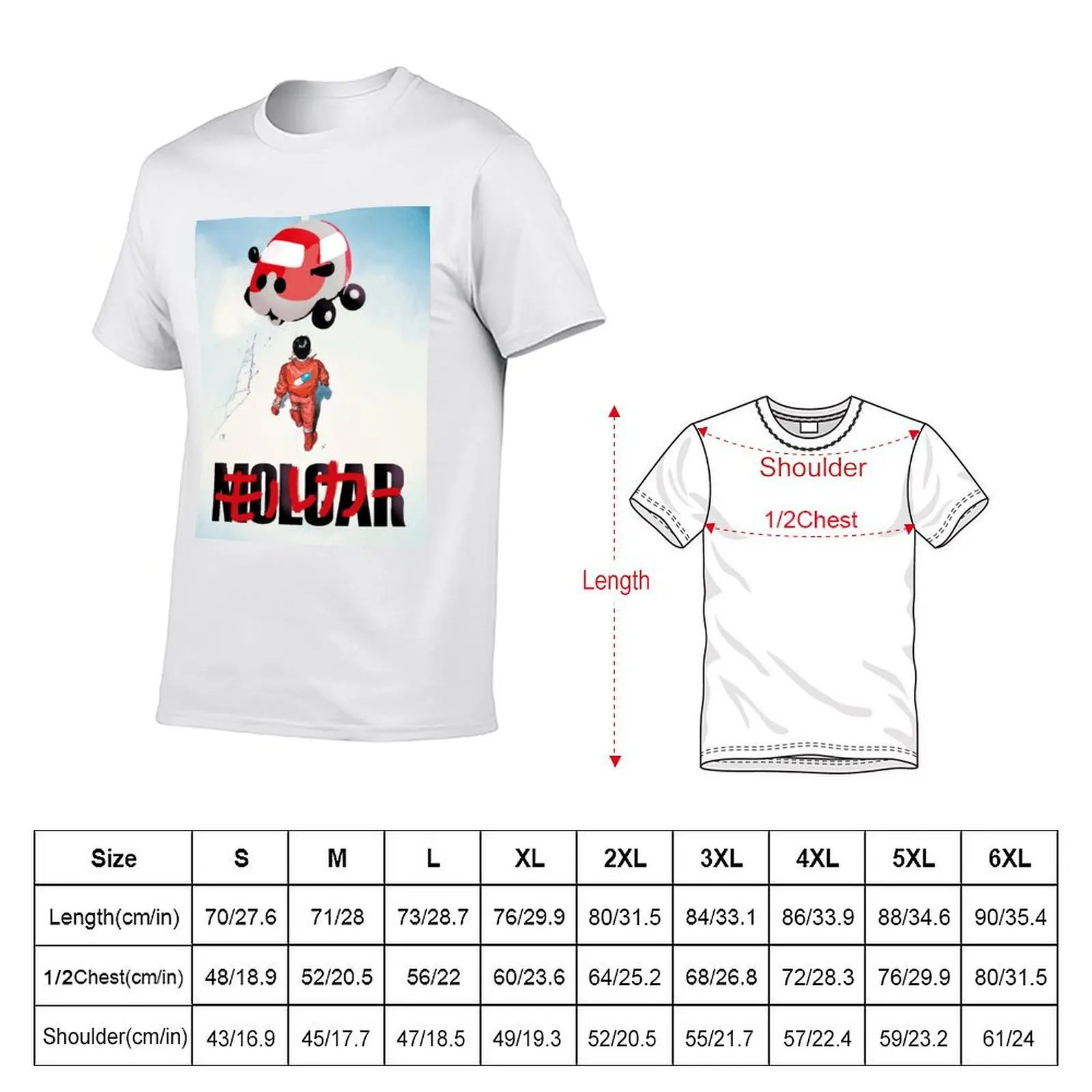 cotton man for shirts PUI for graphic shirts T-Shirt PUI MOLCAR - man shirts t AKIRA t man graphic t funny