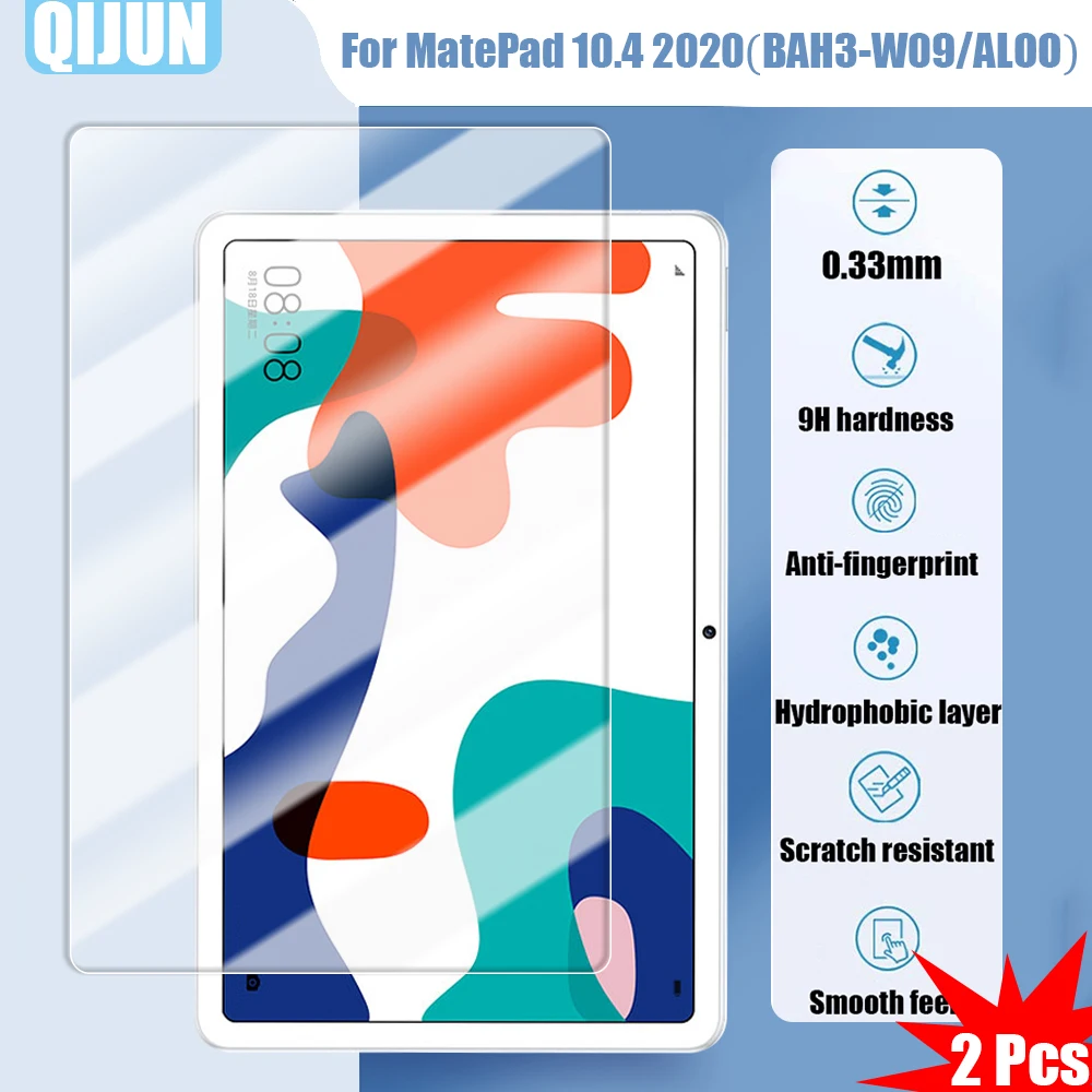 

Tablet Tempered glass film For Huawei MatePad 10.4" 2020 Explosion proof and scratch resistant waterpro 2 Pcs for BAH3-W09 AL00