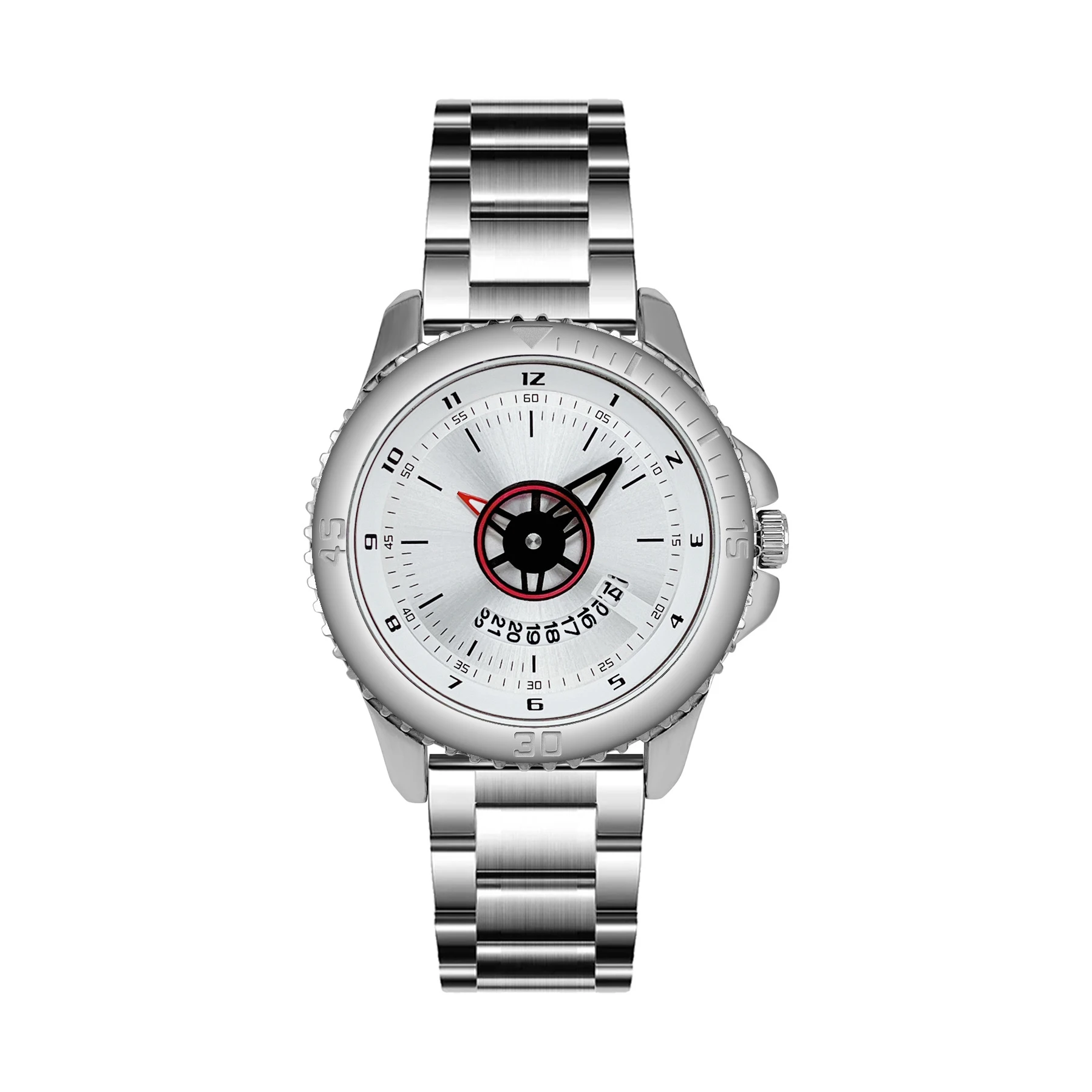 ZH158 ビジネスクラシックメンズ腕時計ステンレススチール防水クリエイティブデザインクォーツ時計ライト高級時計ギフト、男性用腕時計