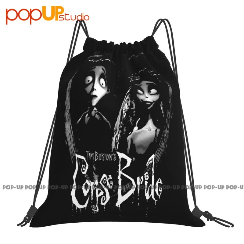 Tim Burtons Corpse Bride Bride And Groom Drawstring Bags Gym Bag Bookbag Schoolbag