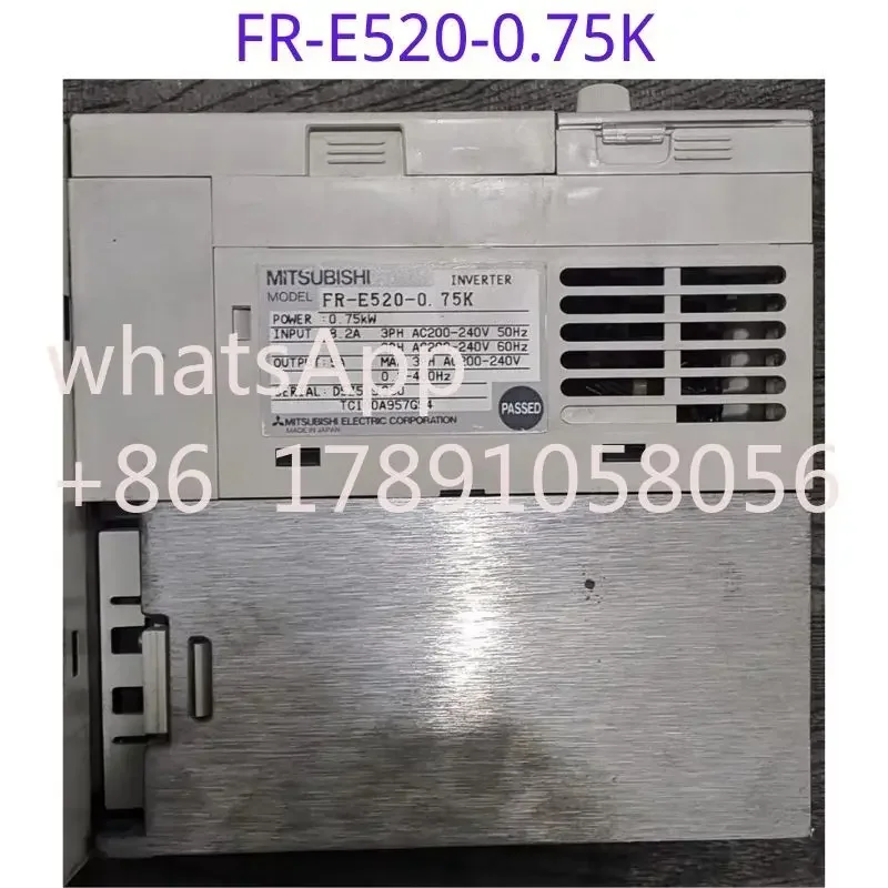 The function of the second-hand frequency converter FR-E520-0.75K 0.75kw has been tested and is intact