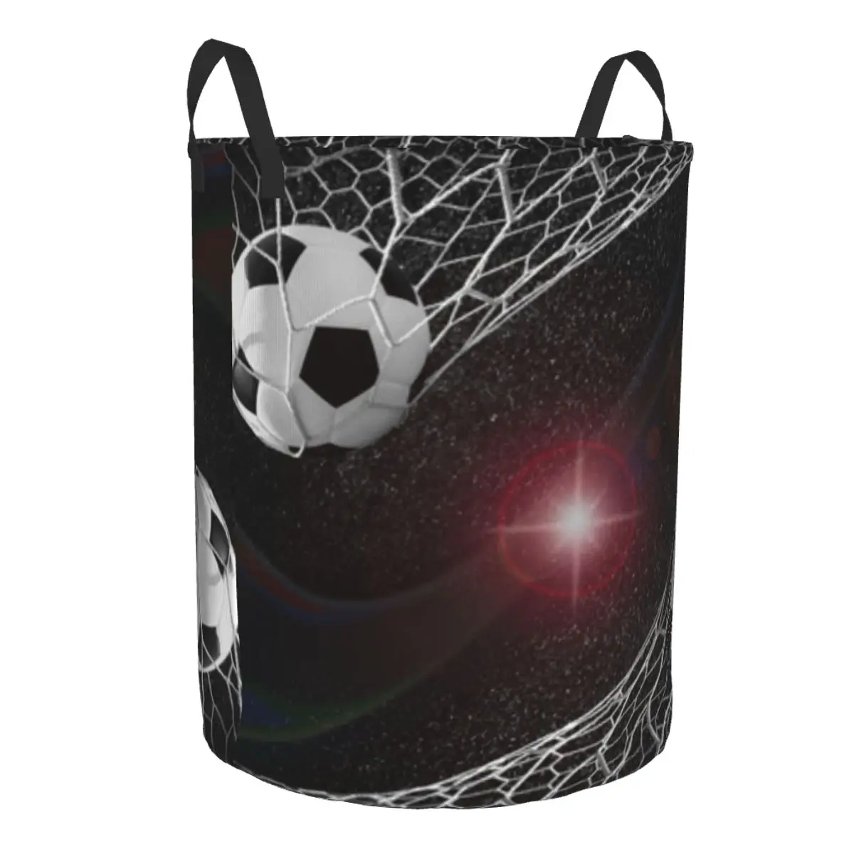 Dirty Laundry Basket Soccer Balls Goal Match In The Outer Space Folding Clothing Storage Bucket Home Waterproof Organizer