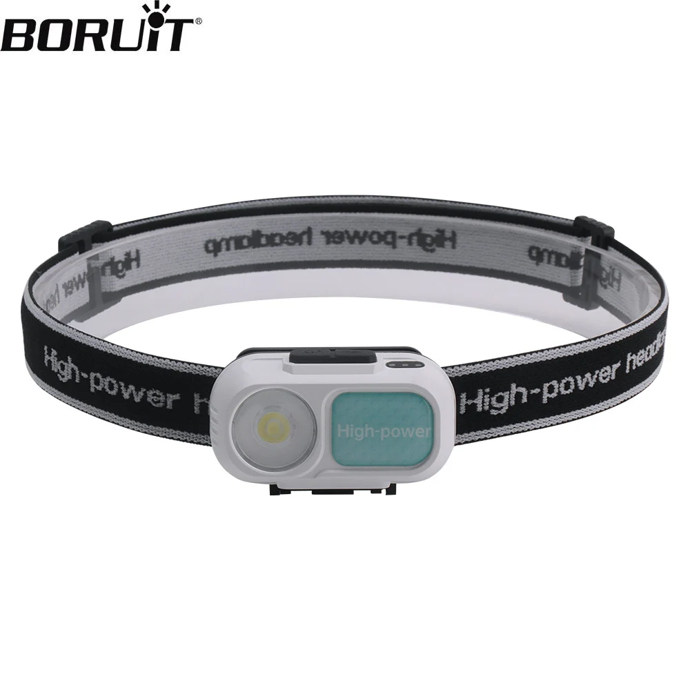 

BORUiT светодиодный сенсорный налобный фонарь 300LM USB C перезаряжаемый налобный фонарь 3 режима освещения встроенный аккумулятор уличный фонарь для кемпинга и рыбалки