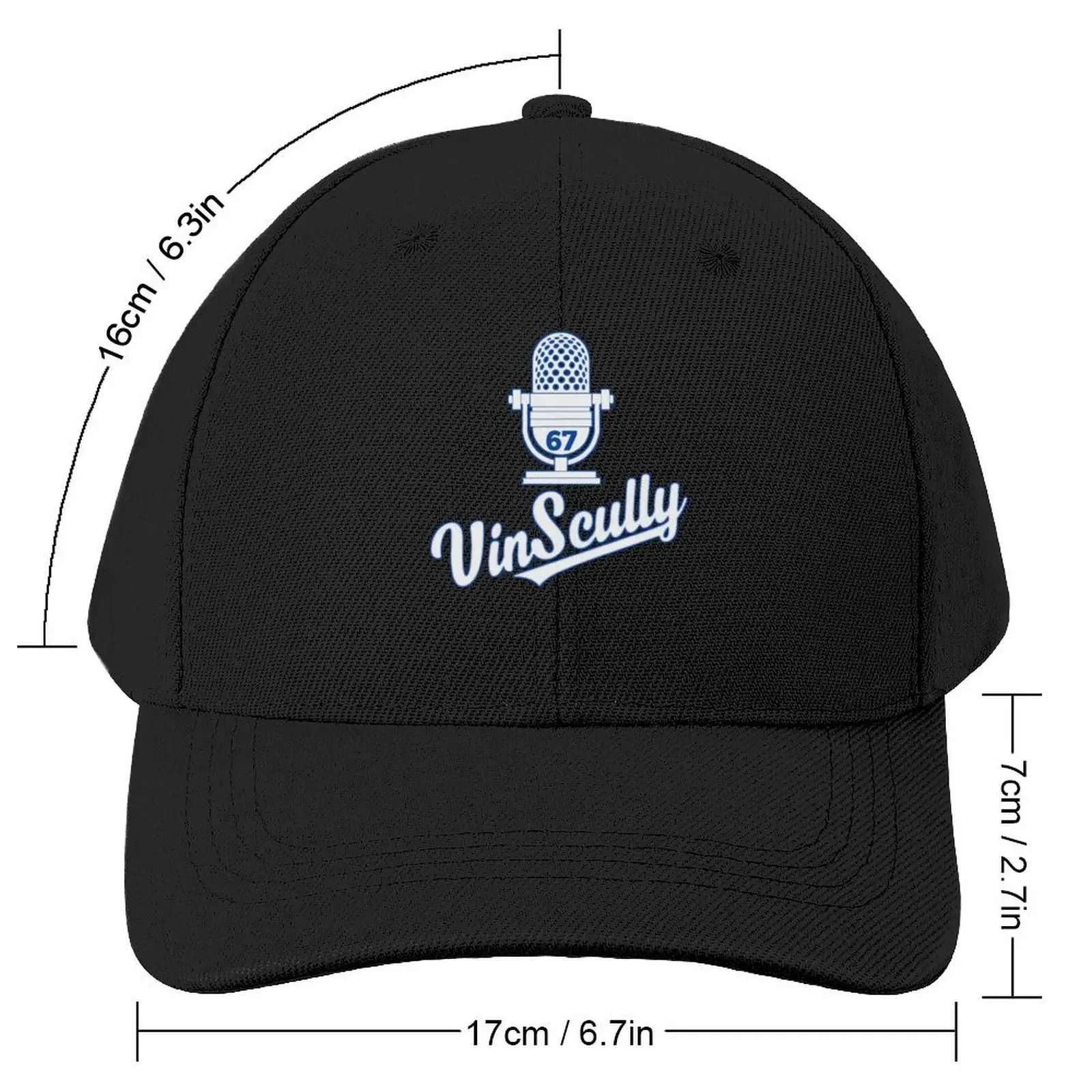 Vin Scully / 67 Los Angeles Los Angeles Design Baseball Cap Big Size Hat summer hat Sun Cap For Man Women's