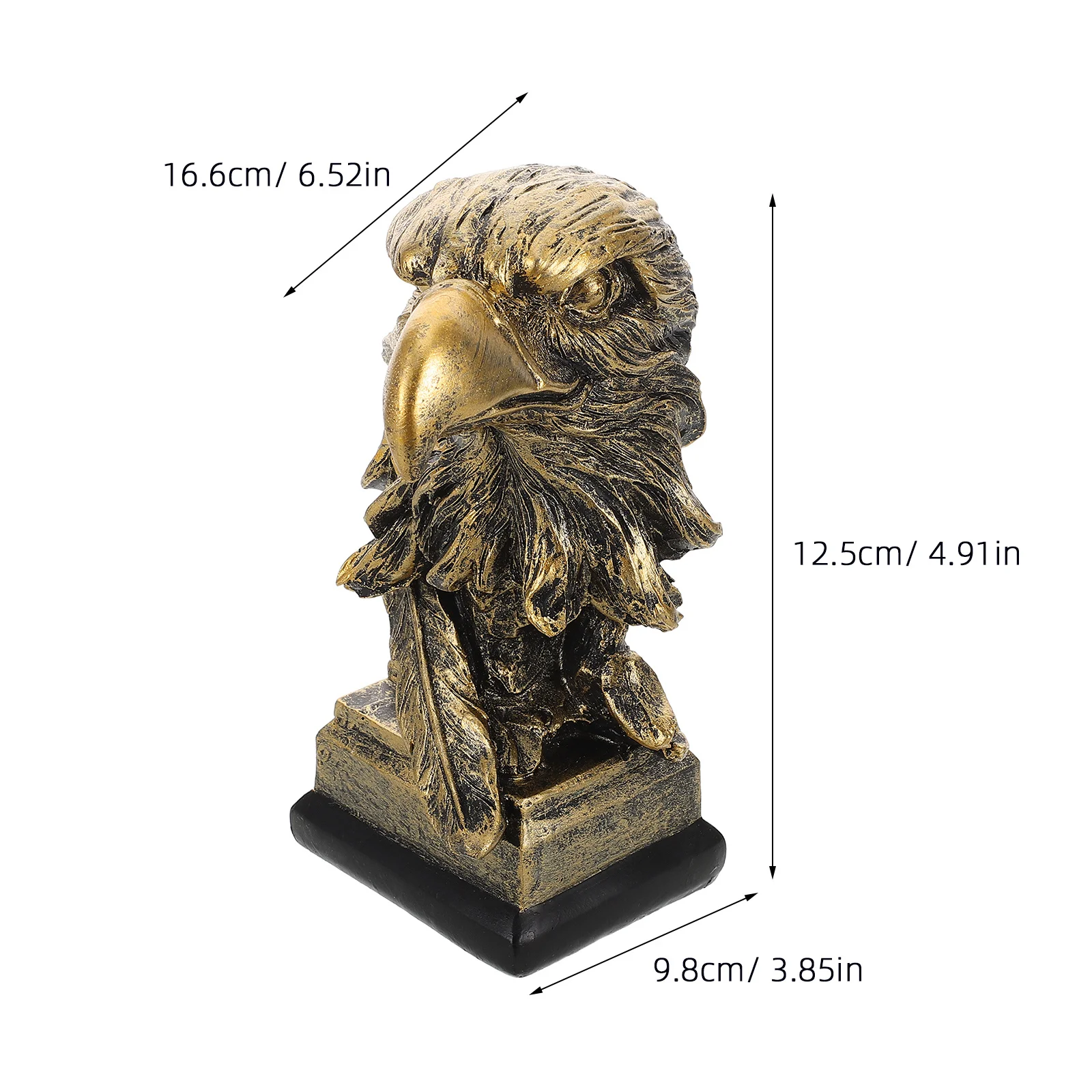 Nordic Style Animal Sculpture 6.5 Inch Resin Eagle Head For Home Office Desk Decor Living Room Mantelpiece Accent Eagle