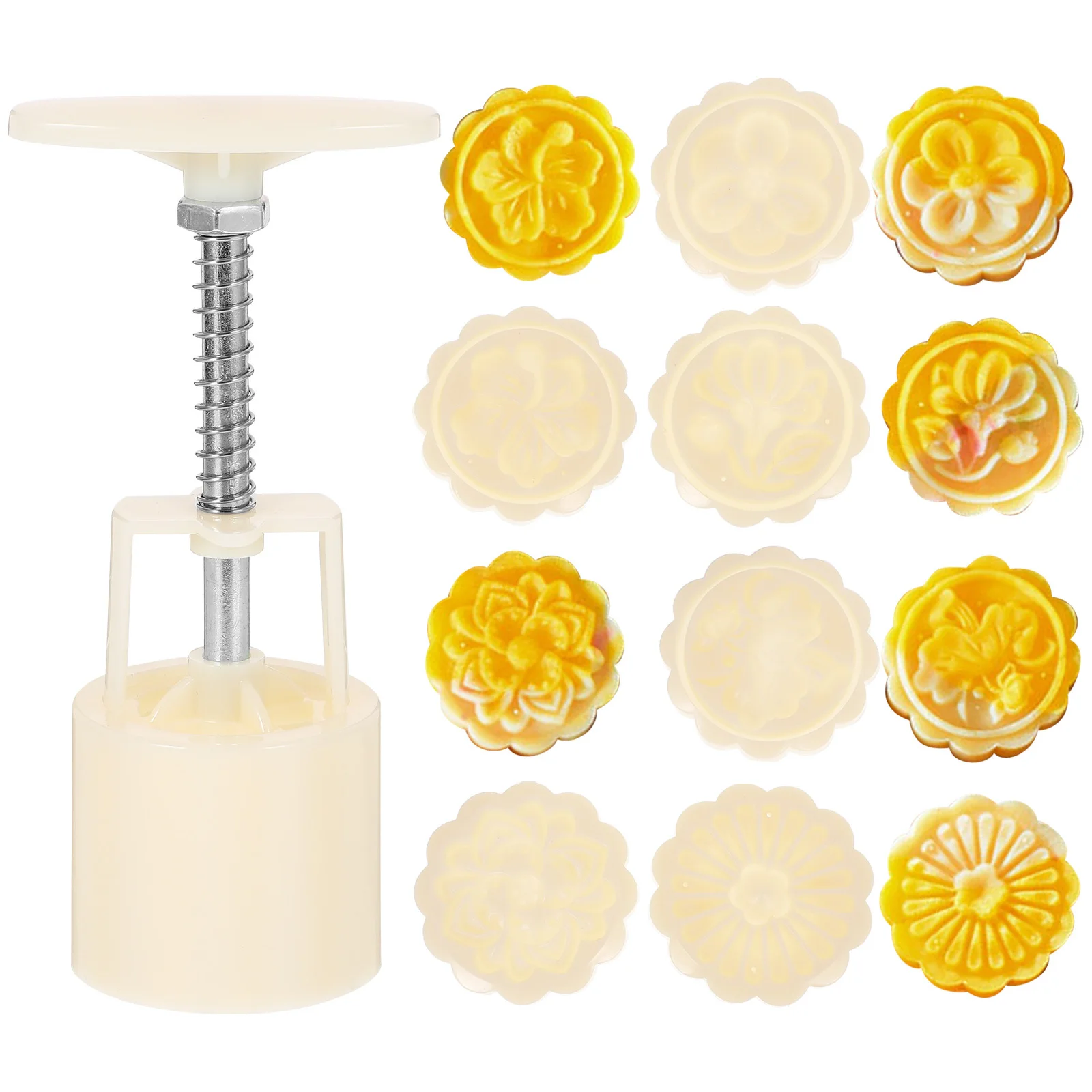 

1Set Hand Press Moon Cake Mold Professional Workmanship Multi Pattern Options Ideal for DIY Baking Kitchen Cooking Decorative