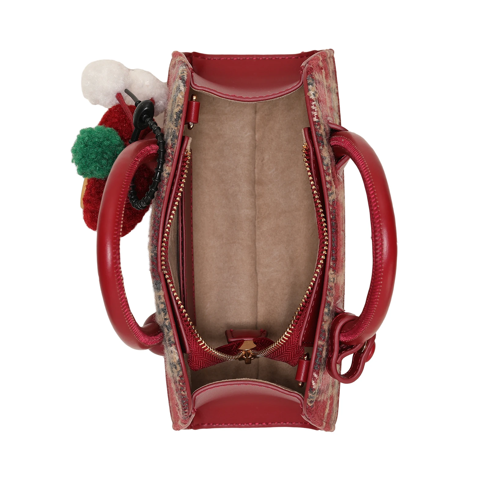 حقيبة يد TOUTOU باللون الأحمر مع حزام قابل للتعديل للخريف والشتاء، حقيبة كتف أصلية من العلامة التجارية، حقيبة كروس للفتيات، هدية عيد الميلاد