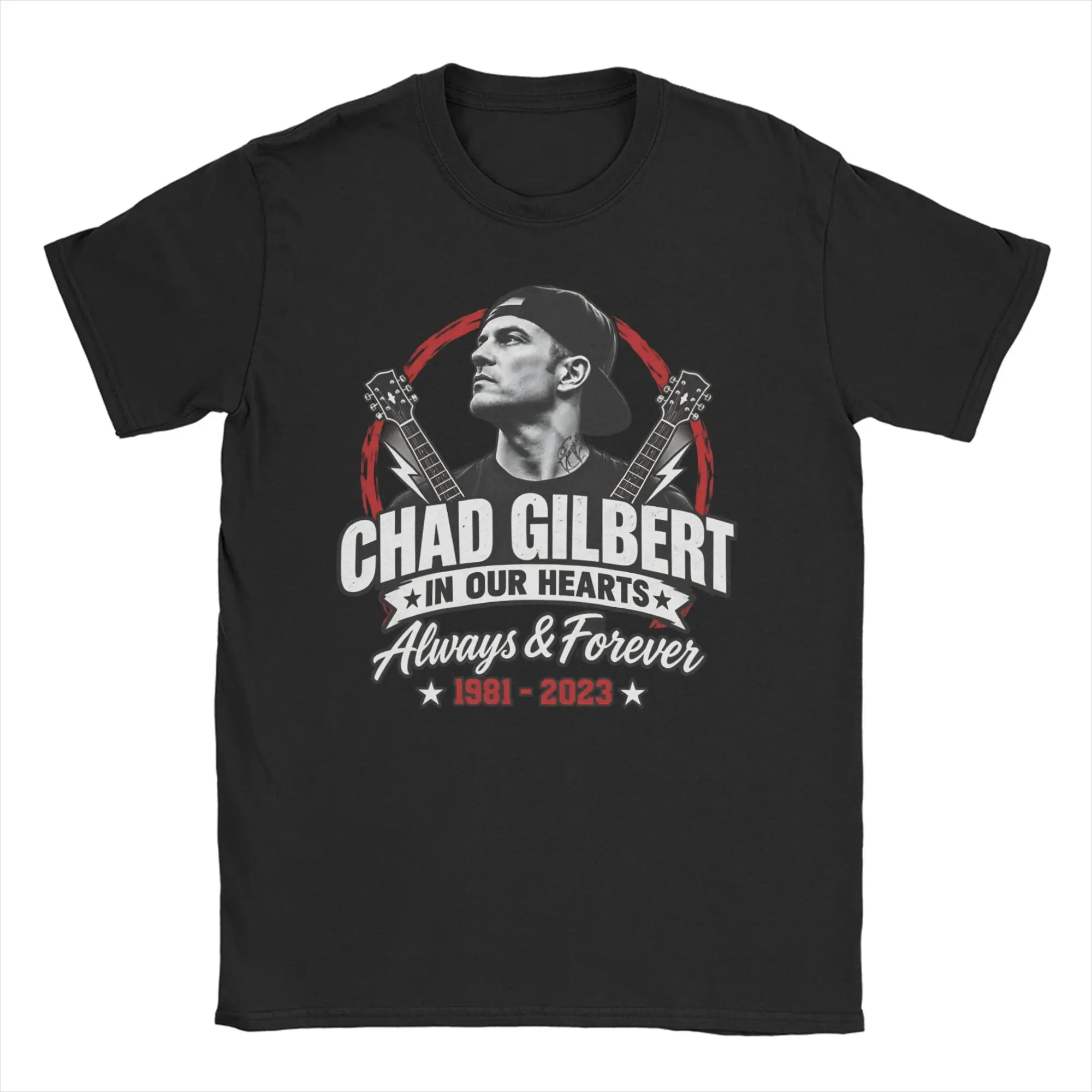 Men Women's T-Shirt Rip Chad Gilbert Guitarist Funny Cotton Tees Short Sleeve  T Shirts Crewneck Clothes Plus Size