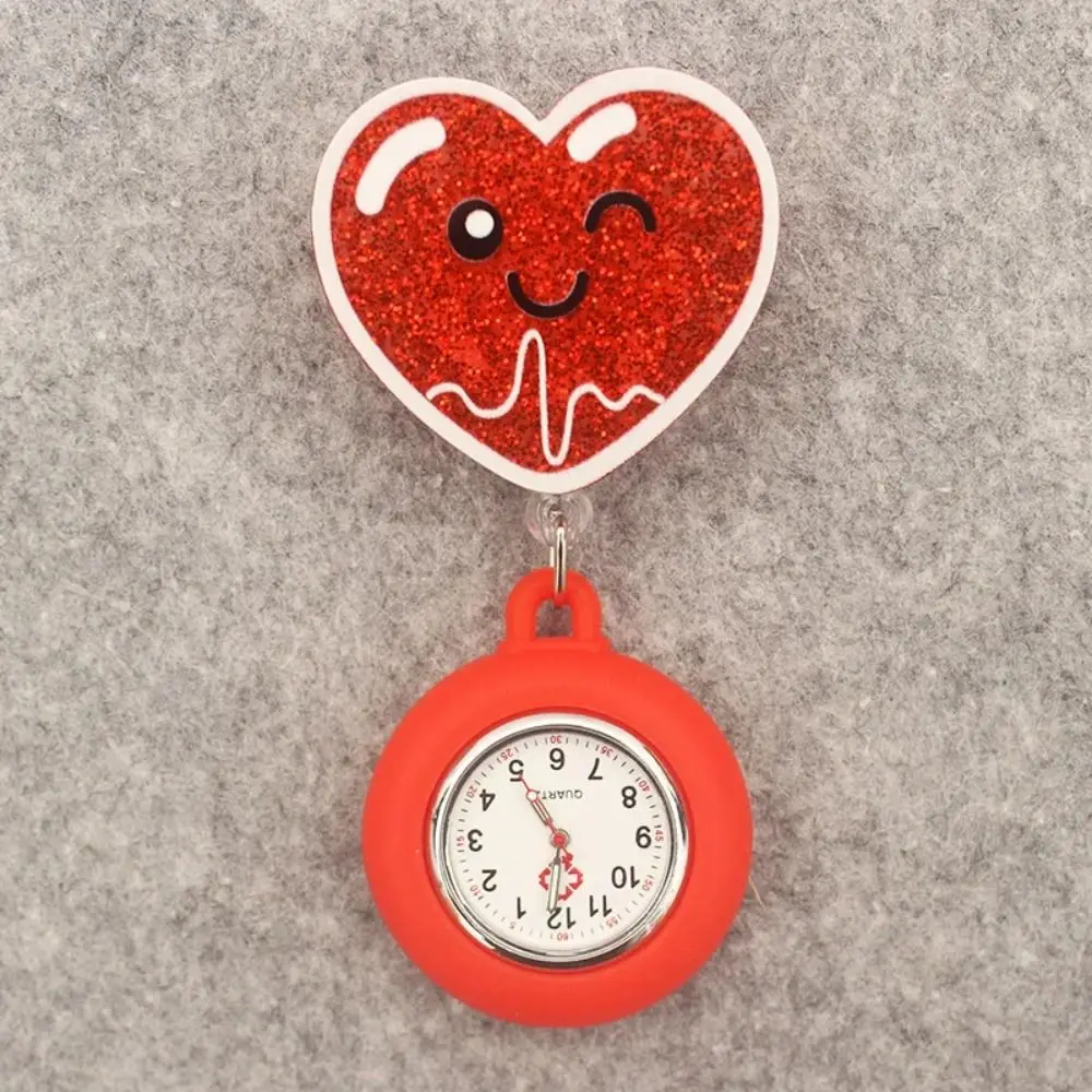 

Fun PVC Retractable Watch Brooch Cartoon Lovely Nurse Pocket Watches Cute Colourful Doctor Badge Reel Gift