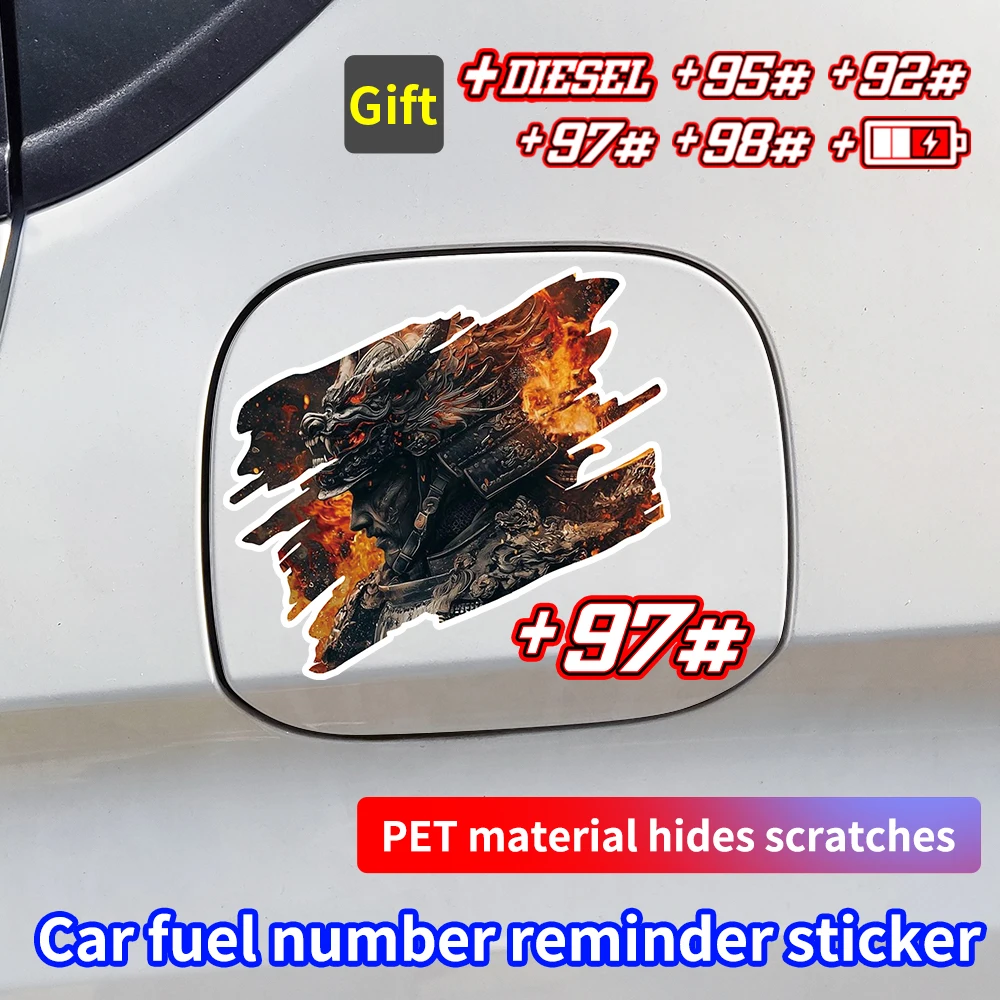 

Samurai JDM Car Fuel Tank Cap Stickers Car Personality Side Window Glass Decor Sticker Auto Fuel Number Sticker Accessories