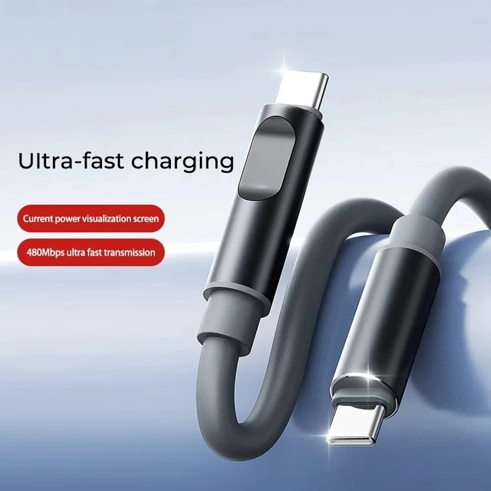 USB C Cable Fast Charging Digital Display Phone Charger Data Cord For iPhone 17 16 Samsung Xiaomi Huawei PD Type C Quick Cable