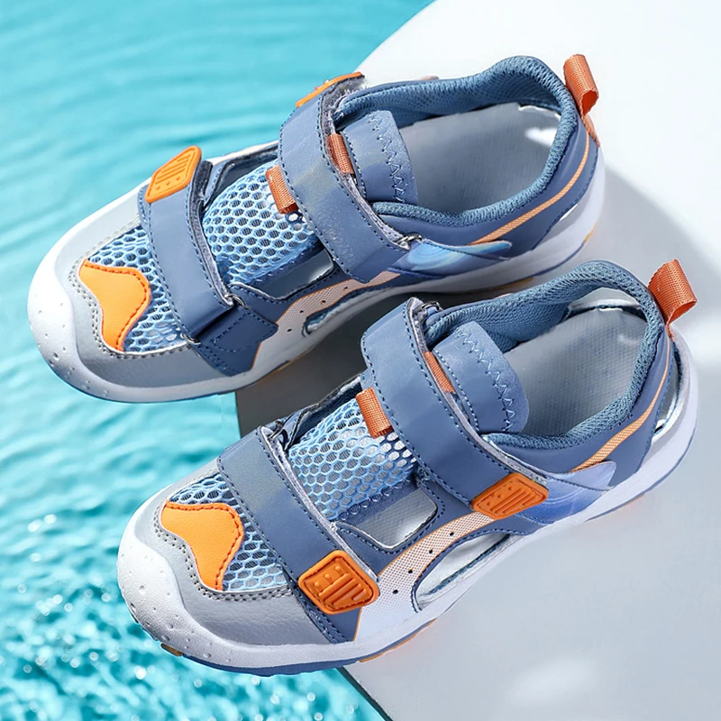 Boys Soft Sandals Fashion Children Shoes Solid Color Baby Sole Anti-slip Anti collision outdoor Girls Sandalias Flat Beach