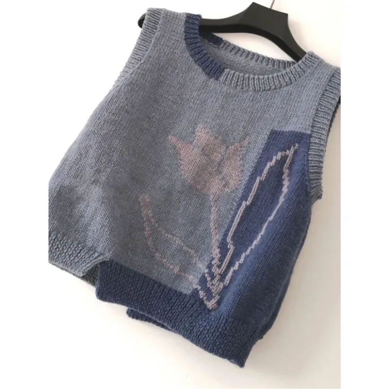 Pull en laine au crochet français pour femmes, tricot à fleurs, glaO-cou, documents nuits, glaBasics, tricots fendus, précieux, automne, nouveau