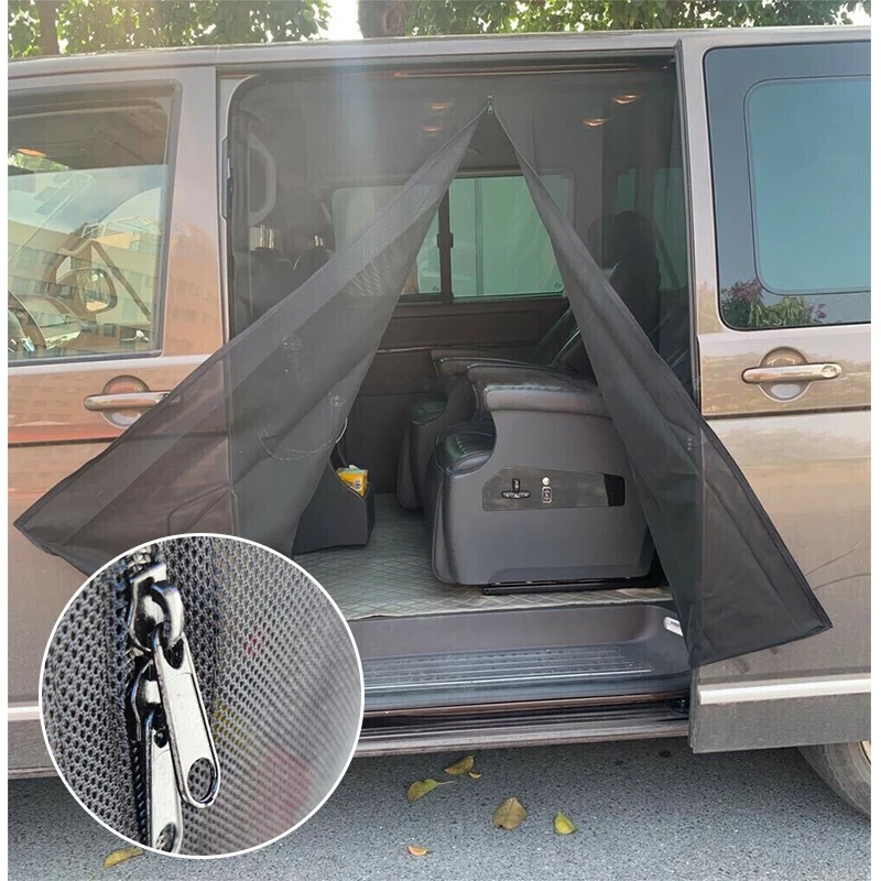 

1PC Sliding Door Magnetic Insect Mosquito Fly Screen Net Camper RV Mosquito-Proof Door Curtain Camping Sunscreen For VW T5 T6