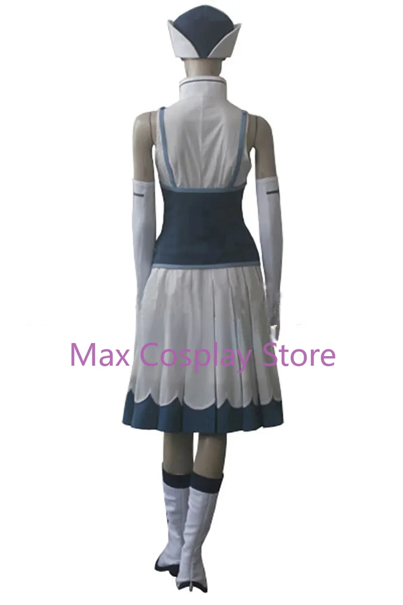 Max Anime Rain Woman Juvia Lockser Blue Evening Dress Cosplay Costume YW