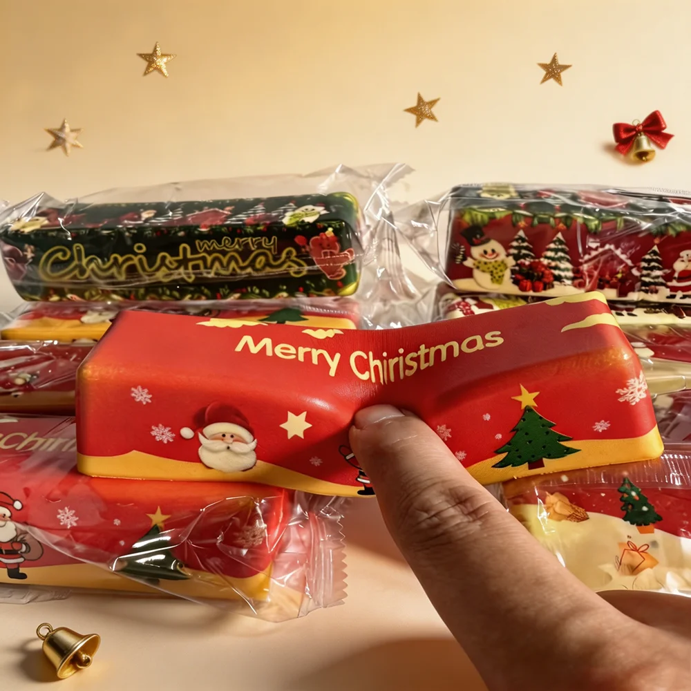 Nouvel ensemble aléatoire de 5/3/1 jouets de Noël en forme de squishy, anti-stress, amusant, pour la décompression, la farce et le soulagement de l'an