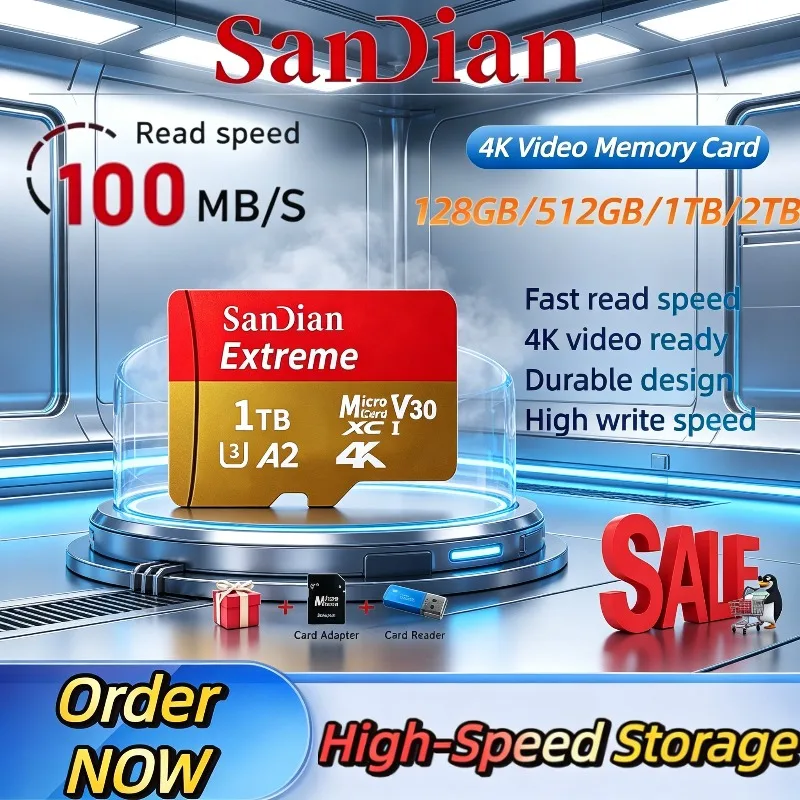 Card Memory Card Mini Memory Card Class10 1TB 2TB Micro TF/SD 128GB 256GB 2026 New Original for Camera, Phone and Drone.
