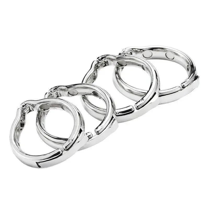 Metal Cock Ring Glans Ring Adjustable 4 Size Sheath Compound Male Circumcision Rings Magnets Penis Ring Toys for Adults 18 Sex