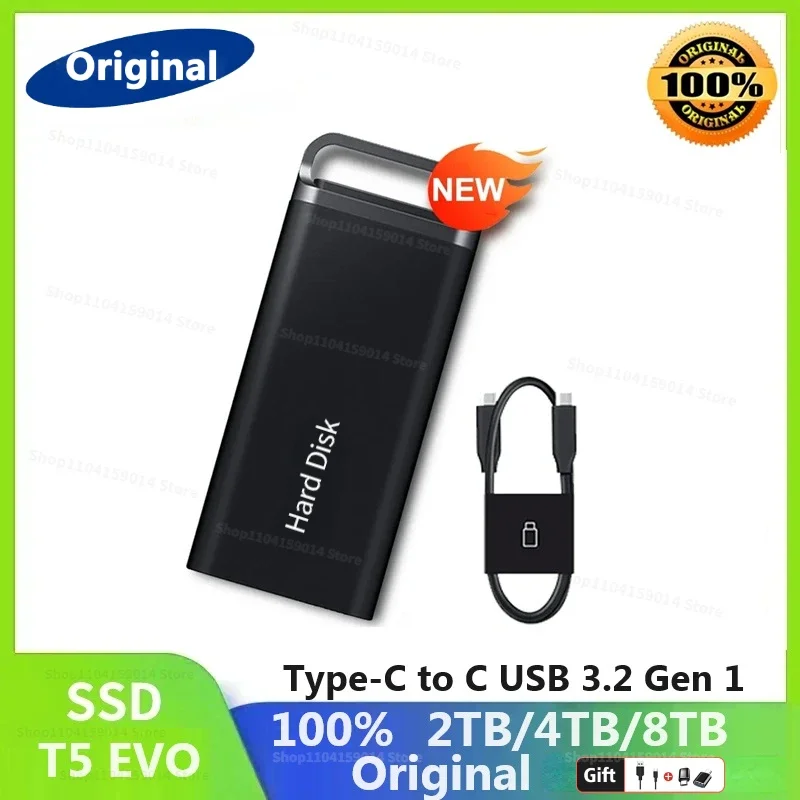 

Original T5 EVO SSD USB 3.2 Gen1 External Solid State Drive Seq. Read Speeds Up to 460MB/s for Gaming 500G 8TB 4TB disco duro