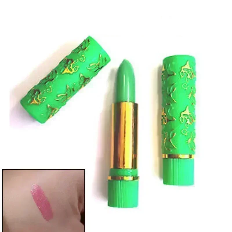 3Pc Dark Green Magic Spotting Lipgloss Lipstick Long Lasting Lip Liner Butterfly Cosmetics Makeup Maquiagem Moisturize Lips Gift