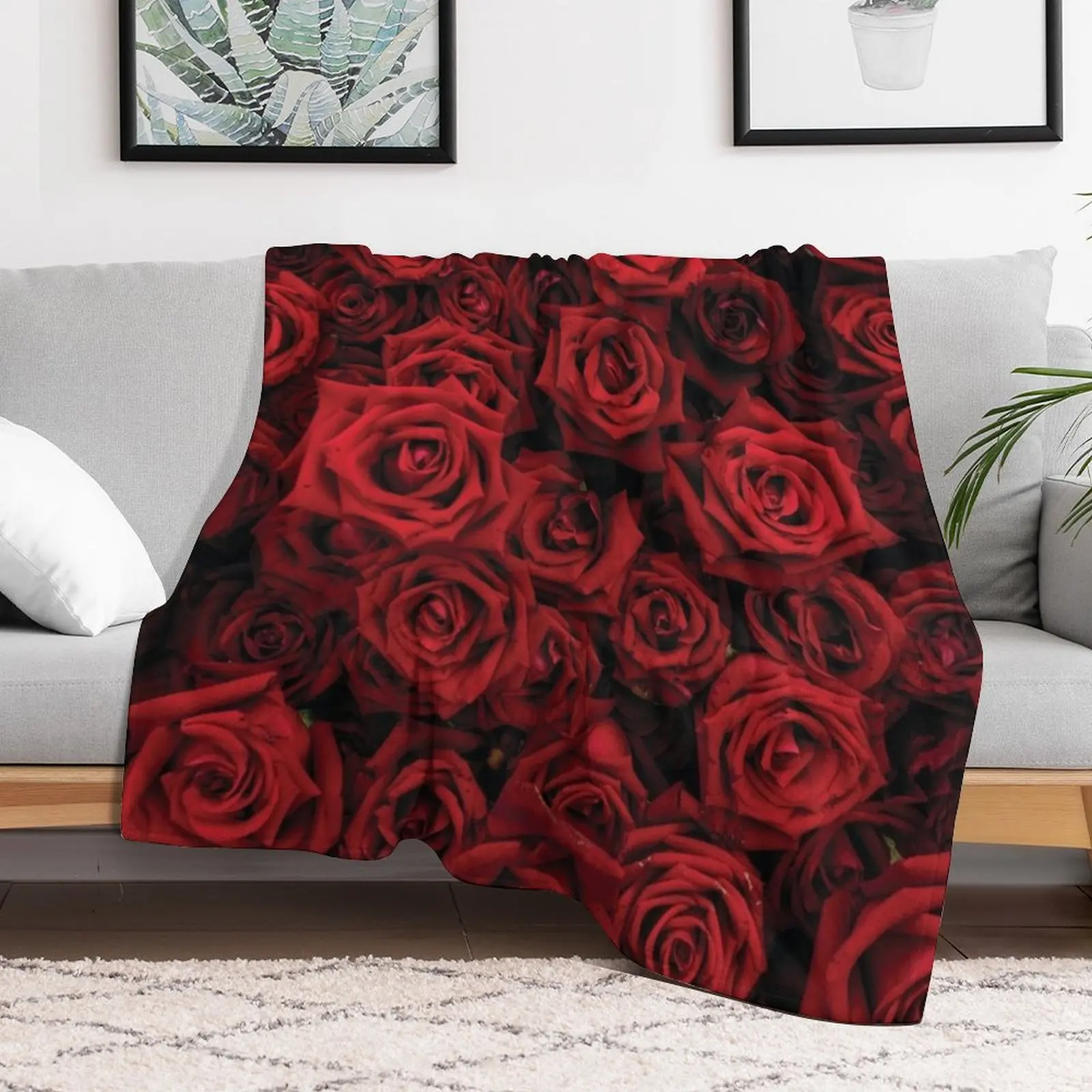 Bloody Roses Throw Blanket Retros For Decorative Sofa Blankets