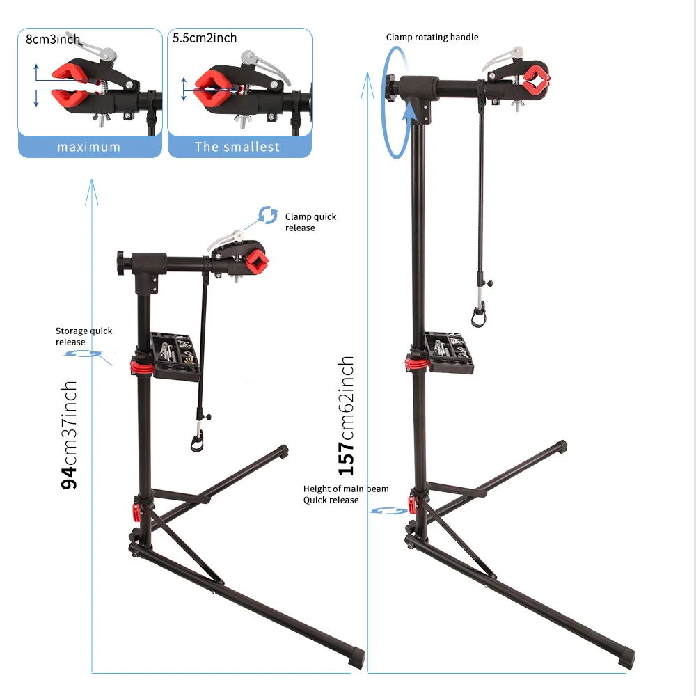 ThinkRider Professional Bike Repair Stand MTB Road Bicycle Maintenance Repair Tools Adjustable Foldable Storage Display Stand