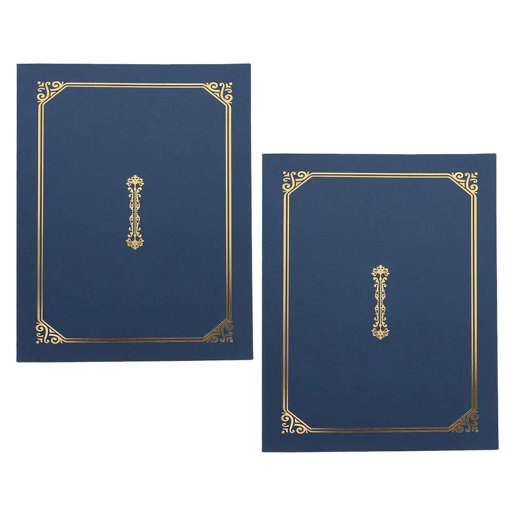 

2Pcs Diploma Covers A4 Certificate Holders Smooth Design Document Folders for High School College Degree Protection