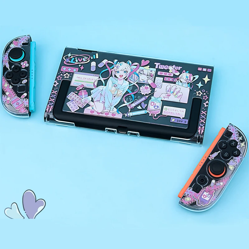 Anime Crystal Protective Case dla Nintendo Switch 2 JoyCons Shell Hard PC Cover Dock Case dla Switch 2 2025 Game Console — zdjęcie produktu 4