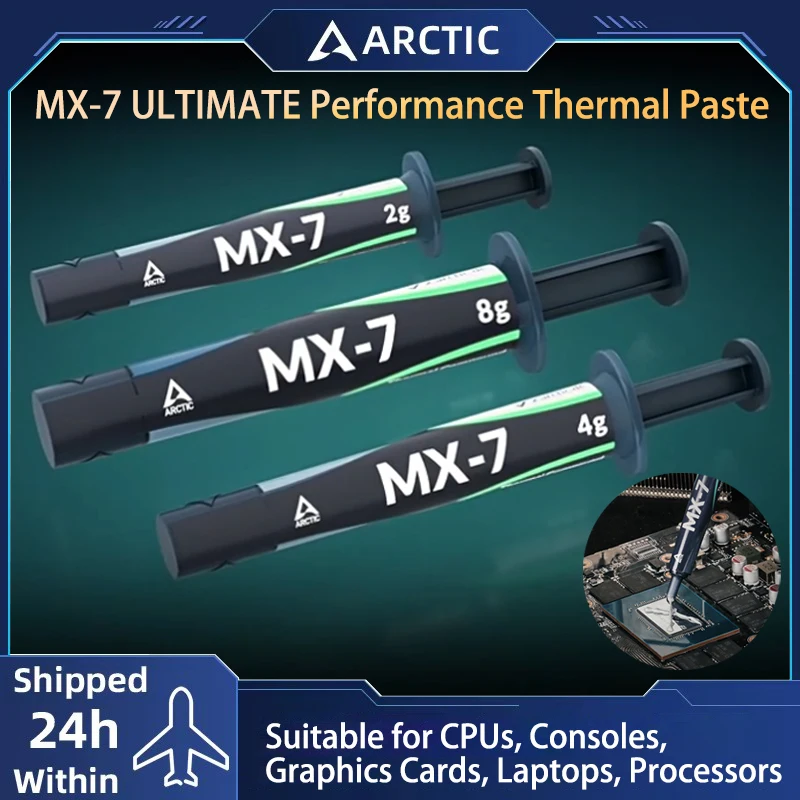 ARCTIC MX-7(2g/4g/8g) Ultimate Performance Thermal Paste for CPUs,Consoles,Graphics Cards,Laptops,Very High Thermal Conductivity