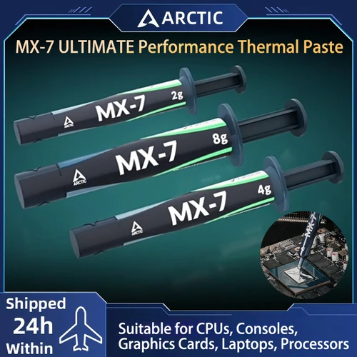 Imagen 1 del producto Pasta Térmica de Alto Rendimiento ARCTIC MX-7 (2g/4g/8g) para CPU, Consolas, Tarjetas Gráficas, Portátiles, con Muy Alta Conductividad Térmica