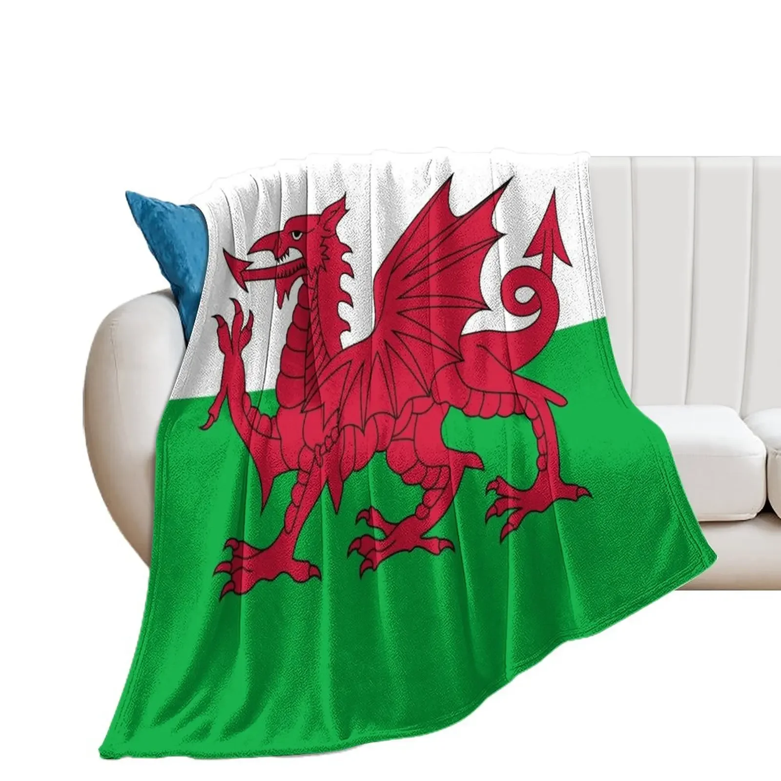 

Welsh flag of Wales Throw Blanket wednesday Decorative Throw Blankets