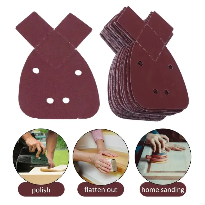 0XXA 80 szt. Szczegóły myszy szlifierka arkusz szlifierski papier ścierny grys