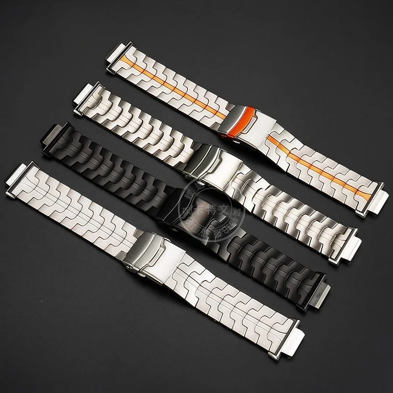 2100 تعديل حزام التيتانيوم ل كاسيو g-shock GBM-2100 GM2100 التيتانيوم البرتقال الفرقة ga2100 gm2100 gbm2100 سلسلة الرجال سوار
