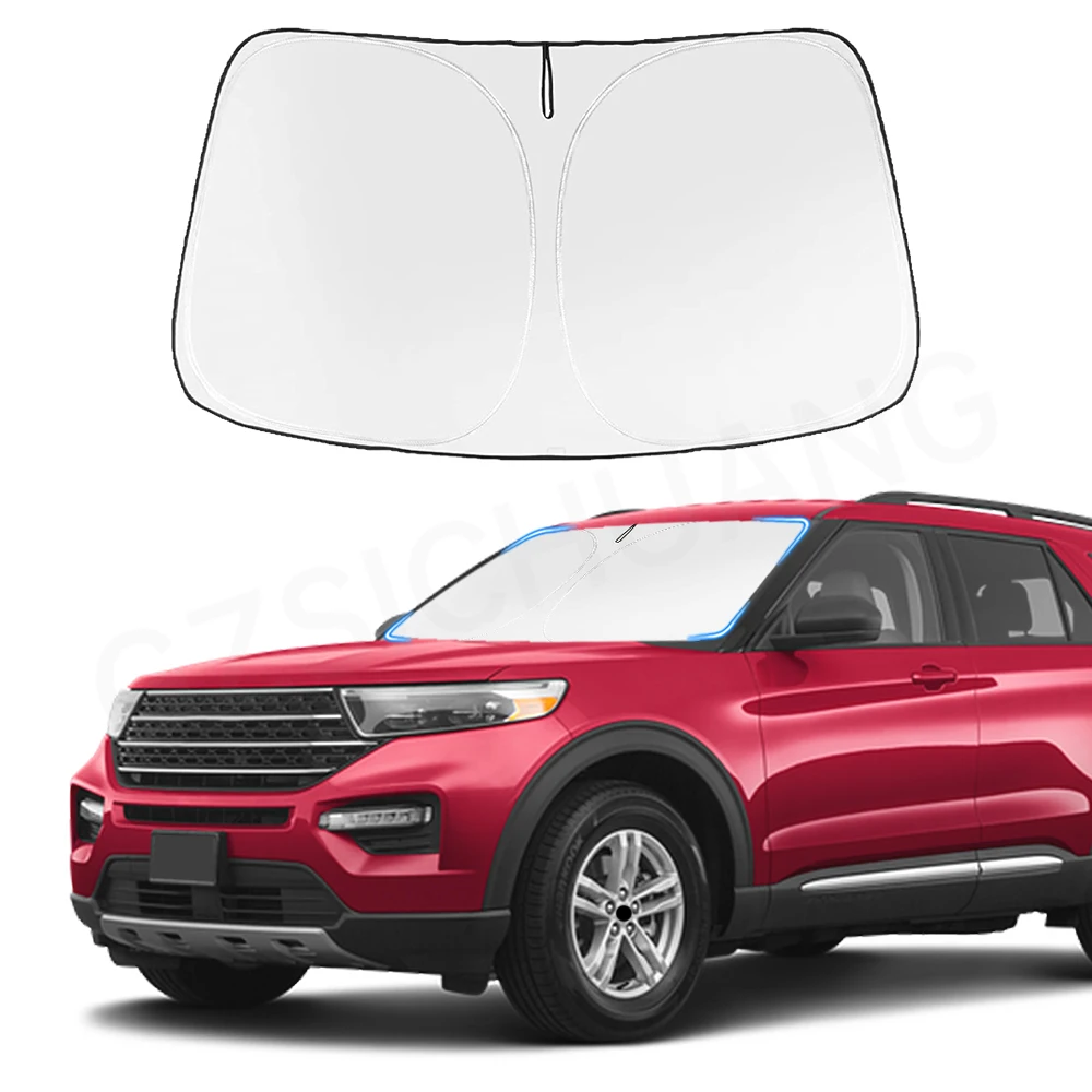 Автомобильный солнцезащитный козырек для переднего стекла козырек для ветрового стекла солнцезащитный козырек для Ford Explorer 2020-2022 2023 2024 солнцезащитные аксессуары