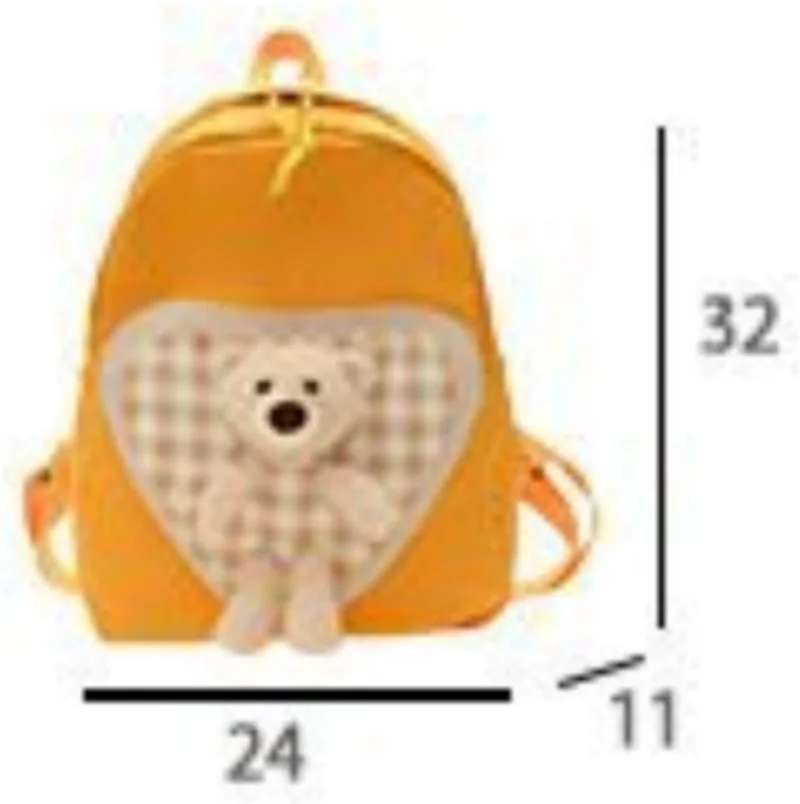 Personalized Embroideredcanvas Cute Bear Embroidery Decoration Children's Backpack Custom Name Children's Shoulder Bag for Gifts