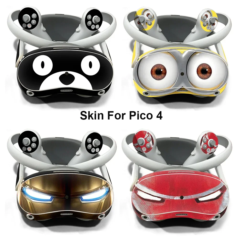 Autocollant en vinyle pour Pico 4 Skin, ensemble rond complet, décalcomanie esthétique de qualité supérieure, housse de protection pour casque Pico4