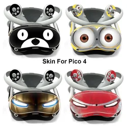 Autocollant en vinyle pour Pico 4 Skin, ensemble rond complet, décalcomanie esthétique de qualité supérieure, housse de protection pour casque Pico4 VR, accessoires de contrôleur